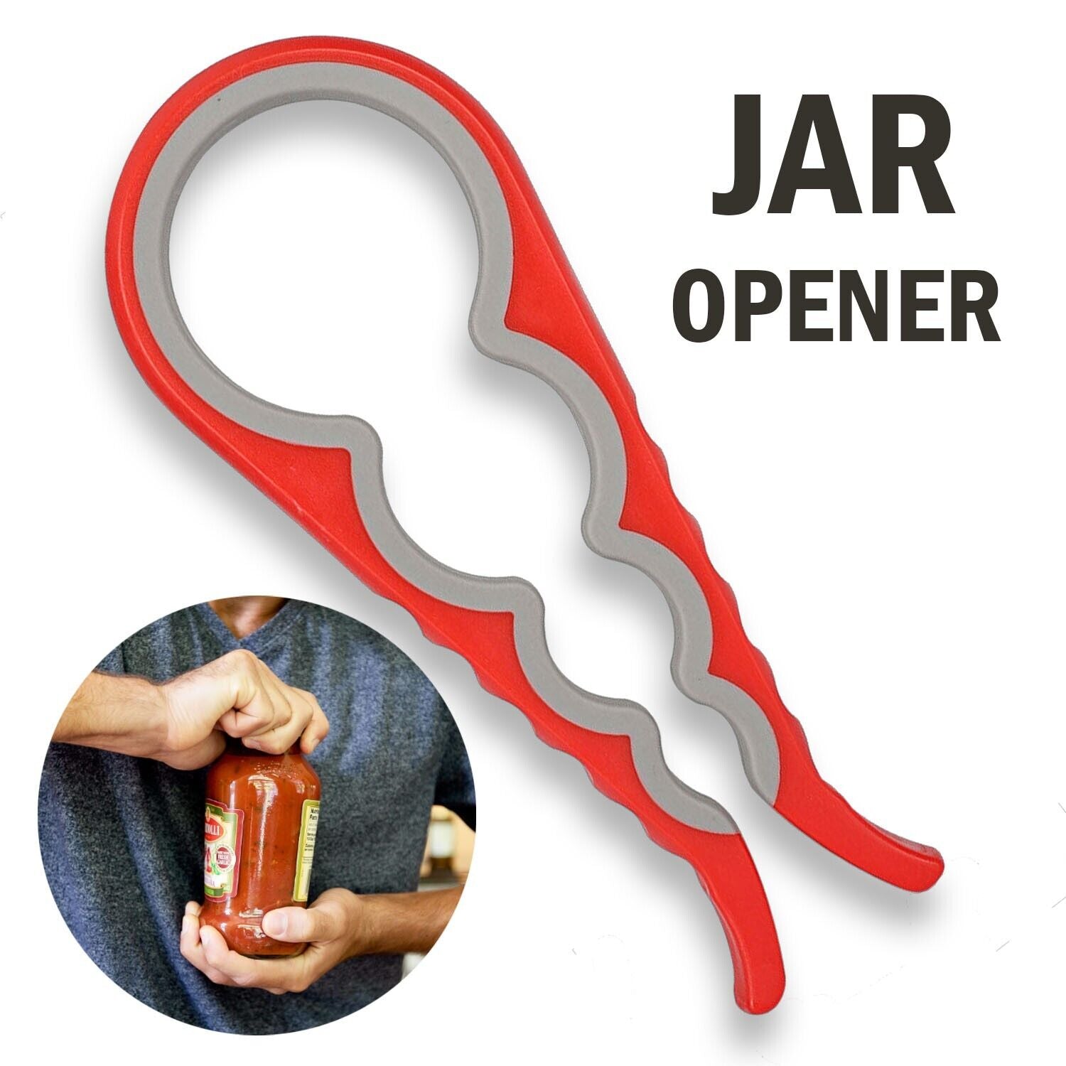 Multifunctional Anti-skid Jar Lid Opener, Easy Twist Off Bottle Opener,  Kitchen Tool